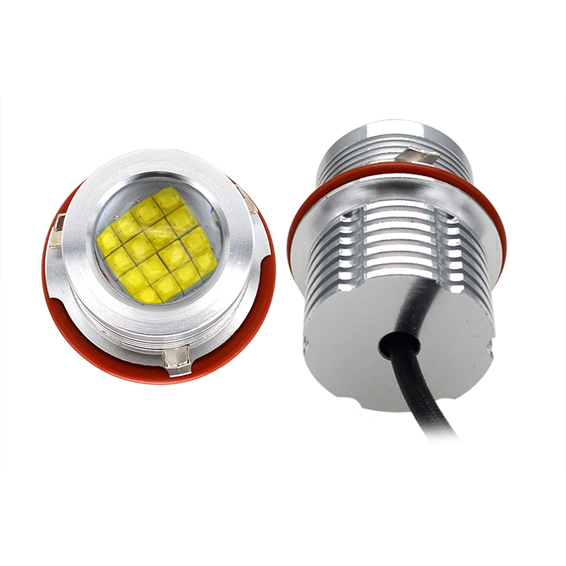 

SKYJOYCE LED Angel Eyes E39 80W LED Marker Kit 6500K White Hole Ring Light Bulb For E39 E60 E53 E63 E83 X3 E87 X5 Car Styling