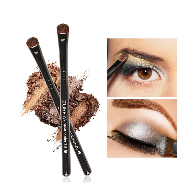 

Makeup Eye Brush Horse Hair Brow Bevel Angle Brush Use for Eyebrow Eyeshadow Lip Cosmetic Tool E1