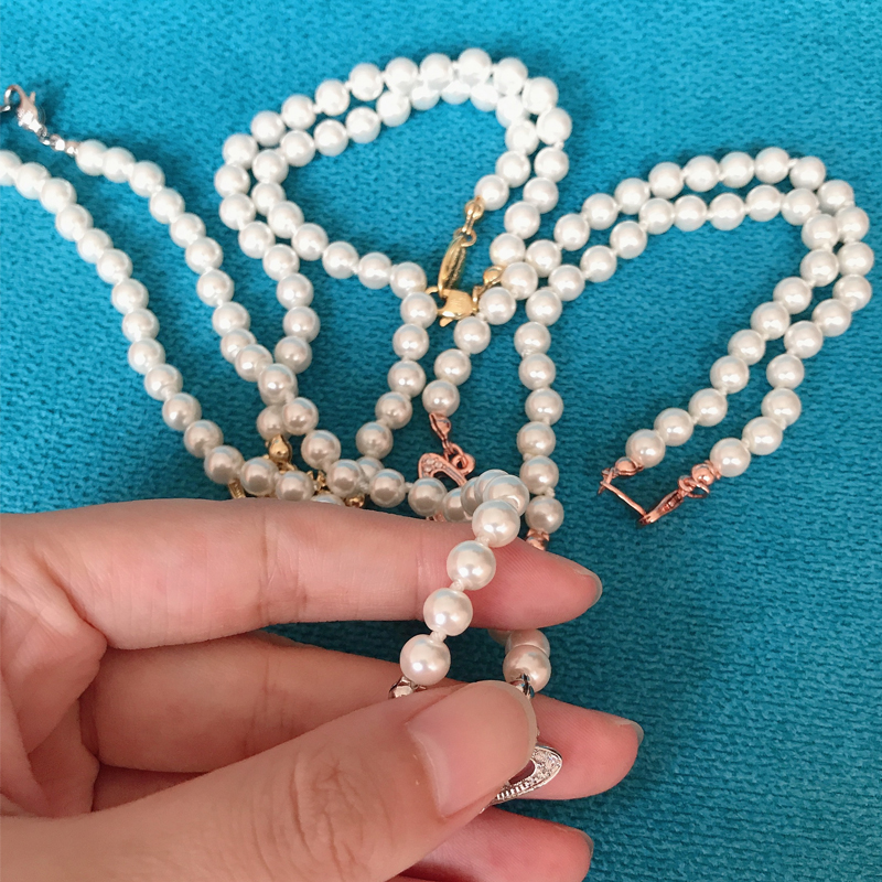 

High Quality Women Satellite Necklace Pearl Chain Planet Necklace Fashion Jewelry Gift for Love Friend 4 Colors