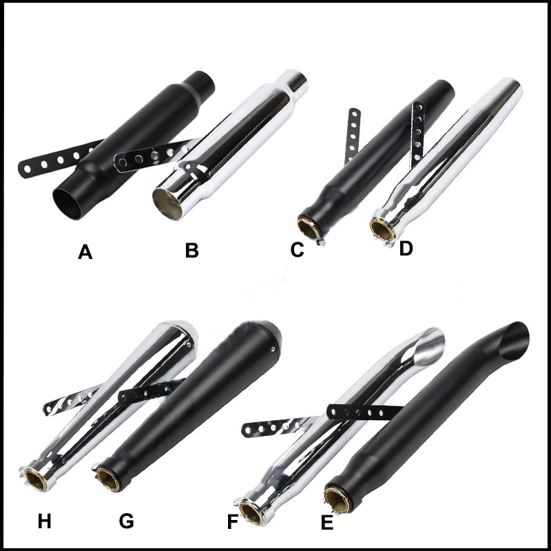 

Universal Motorcycle Retro Style Exhaust Muffler Pipe Slip on for 38/40/43/45mm