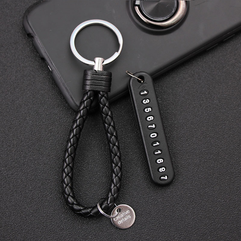 

Anti-lost Car Keychain Phone Number Card Keyring Phone Number Plate Lock Key Ring Auto Vehicle Key Chain Car Accessories