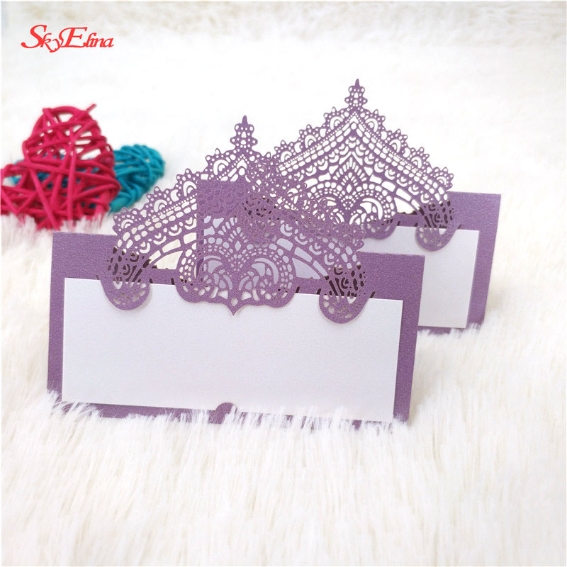 

100/50/10pcs Table Name Card Laser Cut Party Wedding Decoration Wedding Favors Gifts Supply Table Name Place Cards 5Z