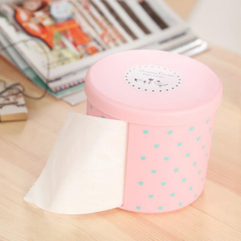 

1pcs Tissue Box Paper Holder Plastic Round Toilet paper box Organizer Case Napkin Holder Home Kitchen Daily Necessities