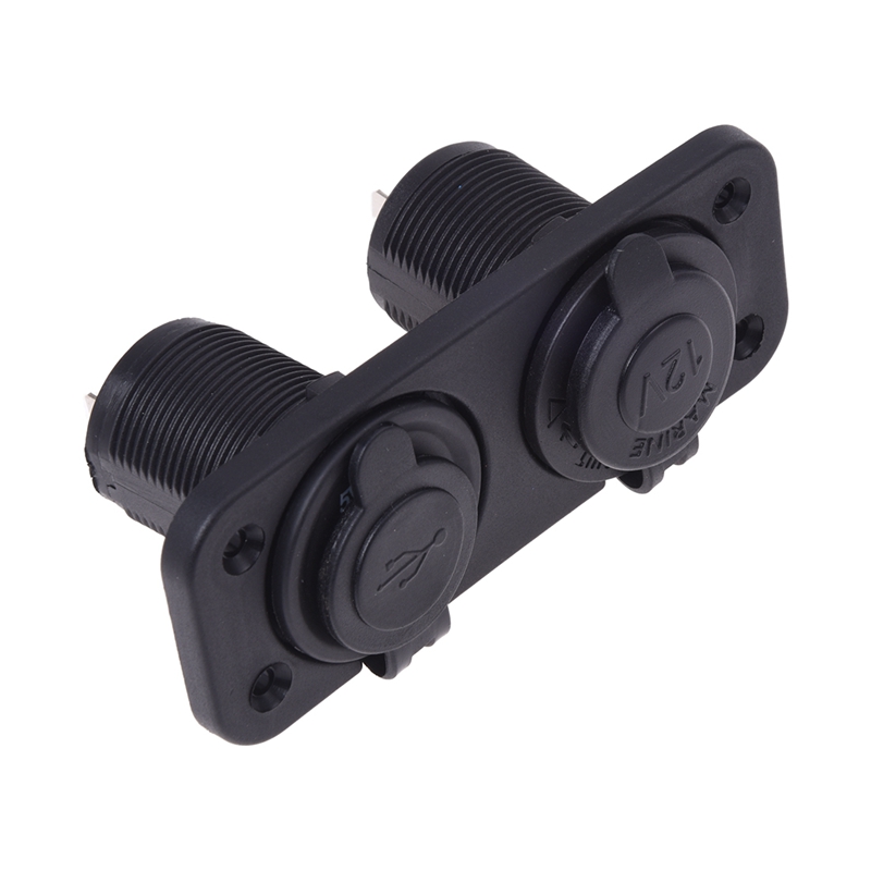 

Car Cigarette Lighter Socket Adapter Charger 2 USB Ports 12V For Car Auto Moto