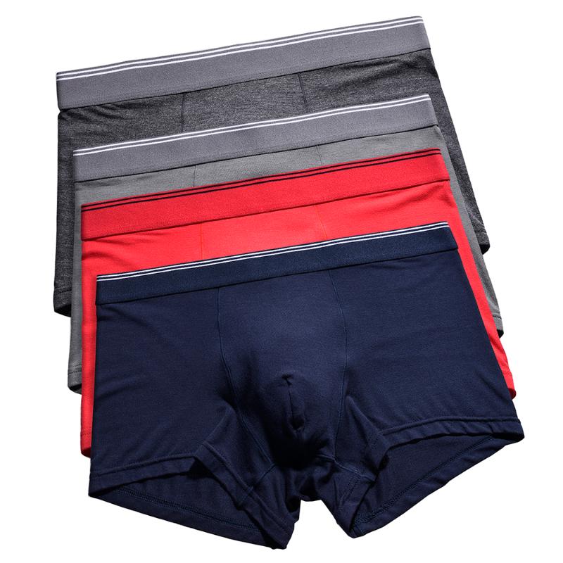 

Underwear Men Boxer Shorts Solid High Quality Modal Seamless Soft U Convex Sexy Male Men's Underpants Cueca Boxer Man, Red