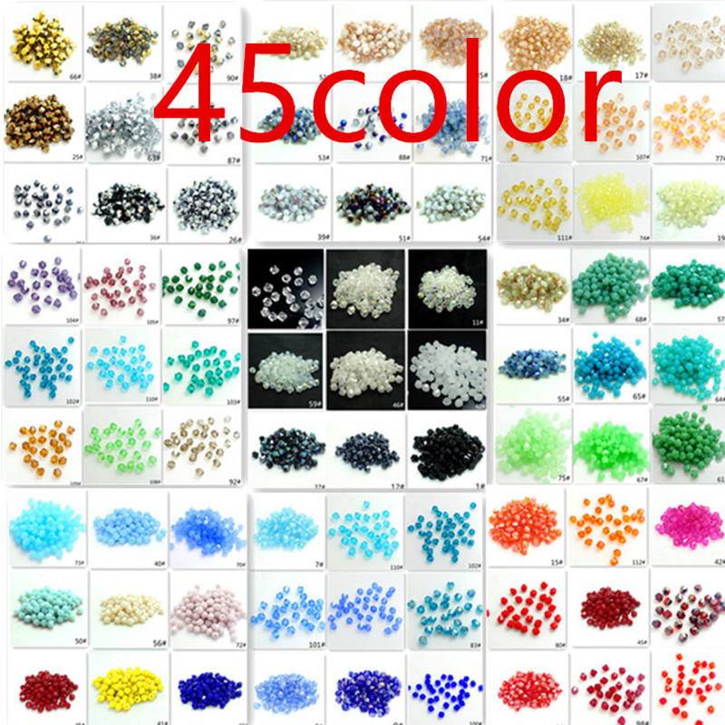 

#5301 3mm 600 piece glass crystal multi-faceted Bicone beads loose spacer beads DIY jewelry making U color selection