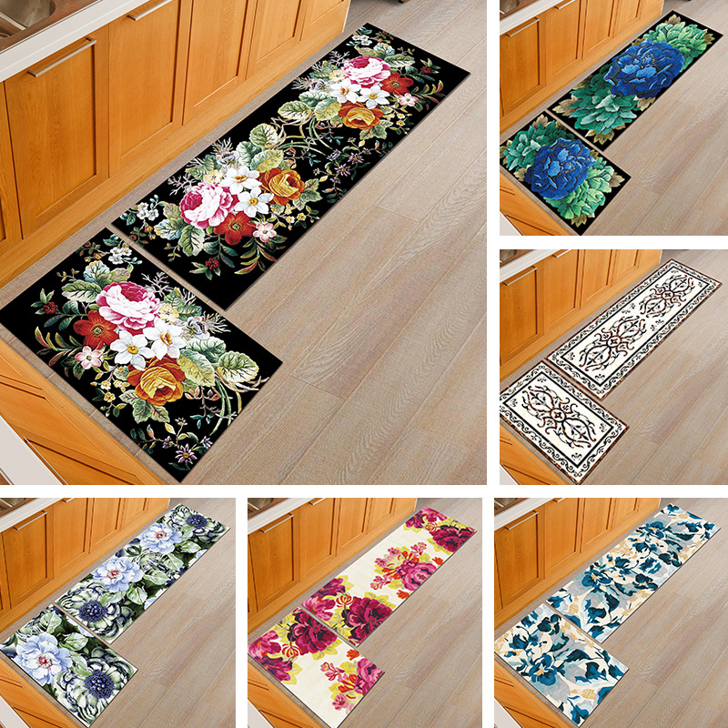 

Creative Kitchen Accessories Rug Welcome Carpet Tapete Soft Leather Home Kitchen Floor Mats Non-slip Foot pad Front Doormat, 1903-043