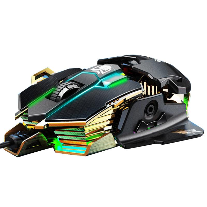 

For PC Laptop Accessories Wired Gaming Mouse Computer Mechanical Mice Silent Home Gift LED Backlit Programmable Adjustable DPI