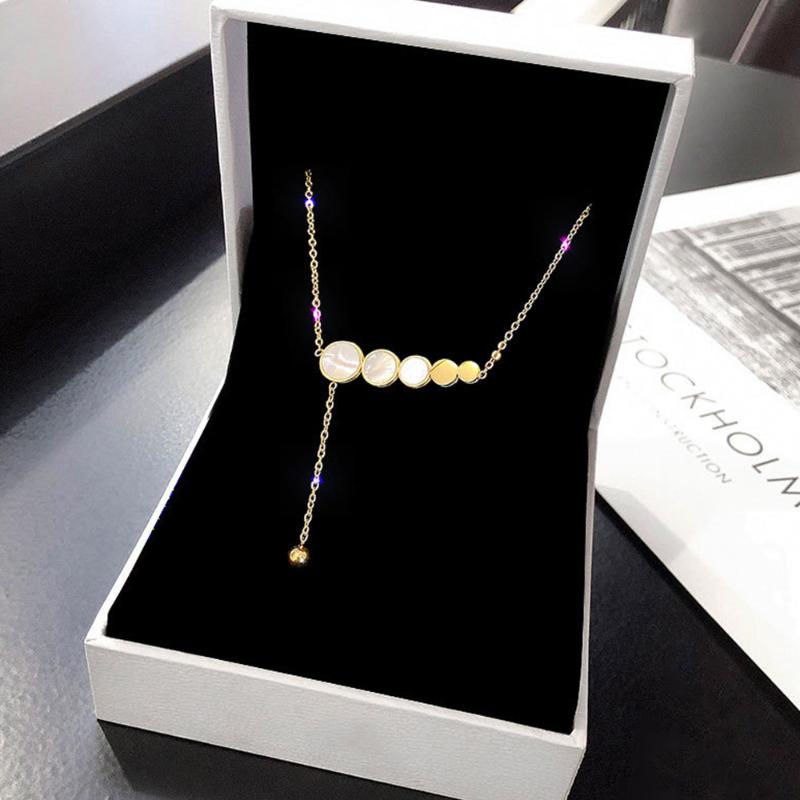 

Korean Fashion White Fritillary Necklace Women Clavicle Chain Short Simple Temperament Clavicle Necklace Jewelry Accessories