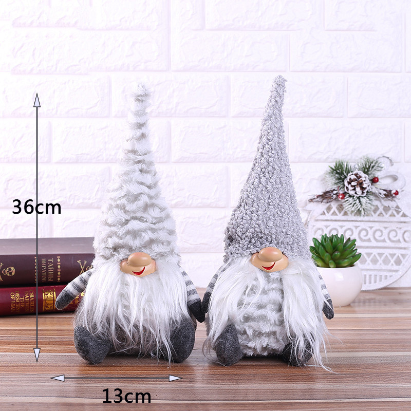 

Christmas Ornaments Doll window Snowman ornaments hot sale Christmas decorations new grey forest Man grey cap