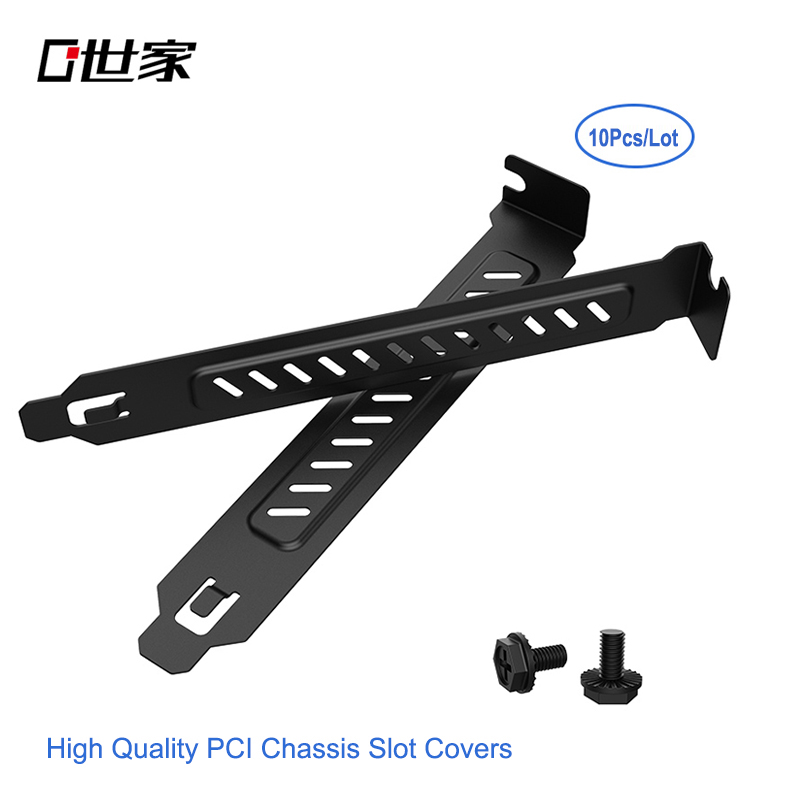 

10pcs/Lot PC Computer chassis PCI bit radiating dustproof ventilation baffle black metal punching baffle PCI Slot Cove