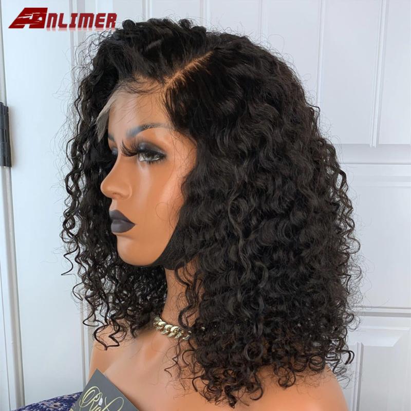 

Afro Kinky Curly Human Hair Wigs Brazilian RemyShort Curly Bob 13x4 Lace Front Human Hair Wigs 250% Cheap Black, 5x5 pu lace wig