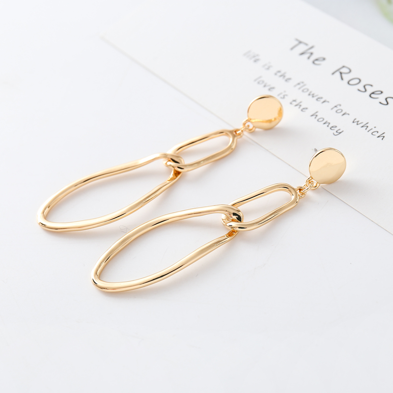 

JUJIE Fashion Simple Geometric Earrings For Women 2020 Long Pendant Drop Earrings Jewelry Dropshipping