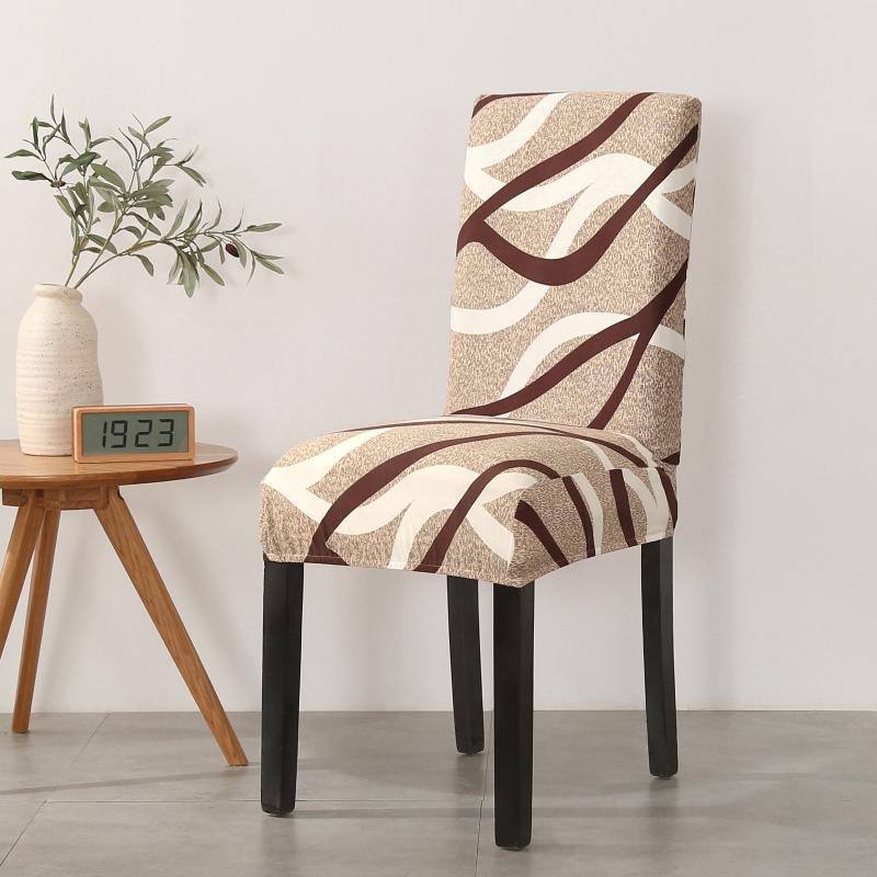 

1/2/4/6/8Pcs Spandex Chair Cover Elastic Printed Dining Chair Slipcover Removable Anti-dirty Kitchen Seat Case Stretch Banquet