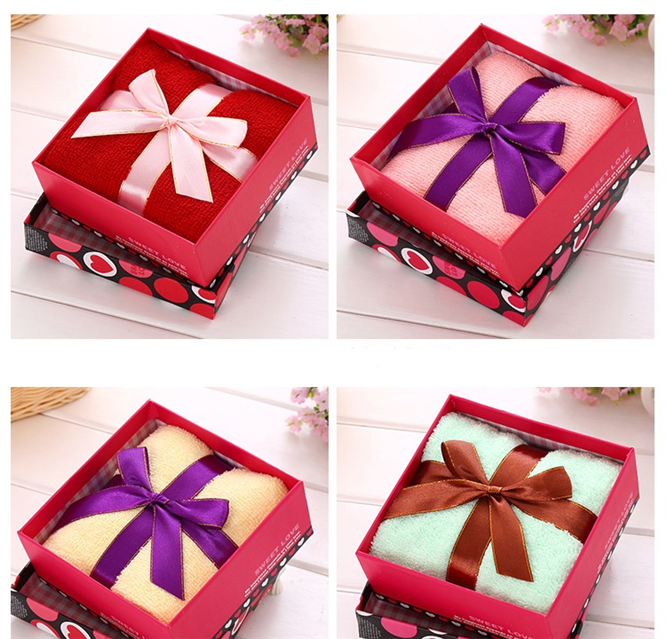

35*72cm towel Exquisite packaging gift box Creative towel Teachers' Day Valentine's Day Mother's Birthday Wedding party gift, Pink