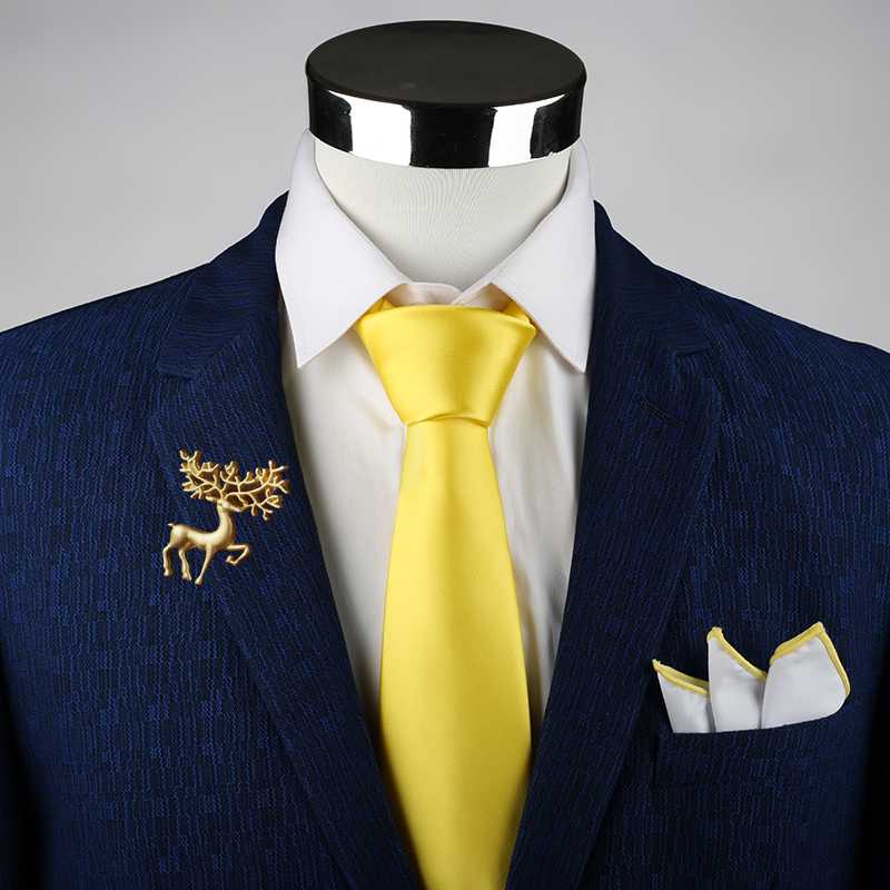 

New Arrival Classic Mens Tie Silk Formal Necktie krawatten herren Solid Gold Red Yellow Ties For Man Business Wedding Gift Party