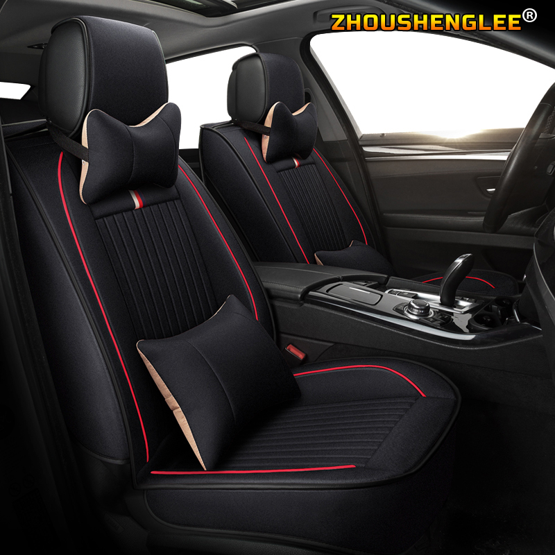 

ZHOUSHENGLEE flax car seat covers for e90 e46 520 525 320 x3 f25 x5 e70 f10 f20 x1 x6 x4 e36 x2 all model seat cover cars au