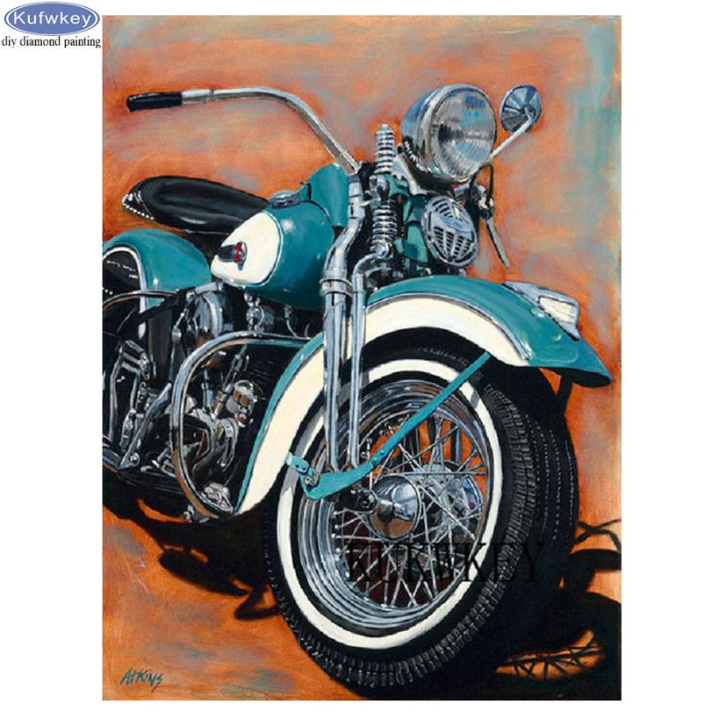 

2020 New diamond art crafts Motorcycle pattern Diamond Embroidery mosaic painting cross stitch christmas gift
