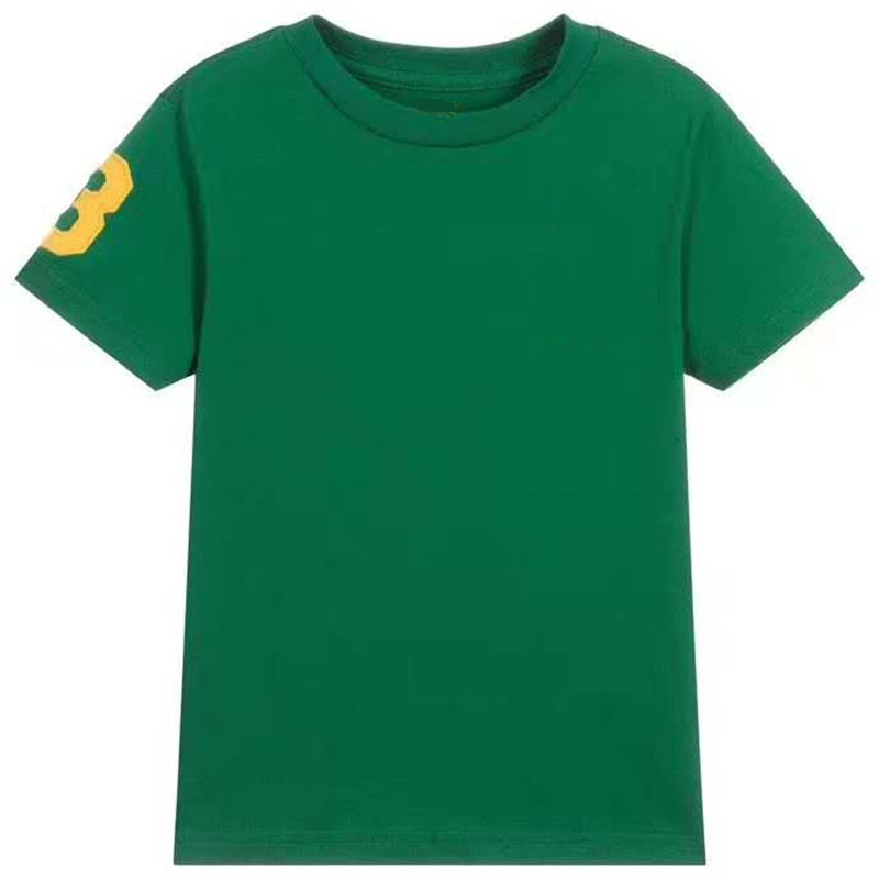 

high quality kid' big horse 100%cotton short t shirt top Children' wear Short sleeve t Shirt, Green