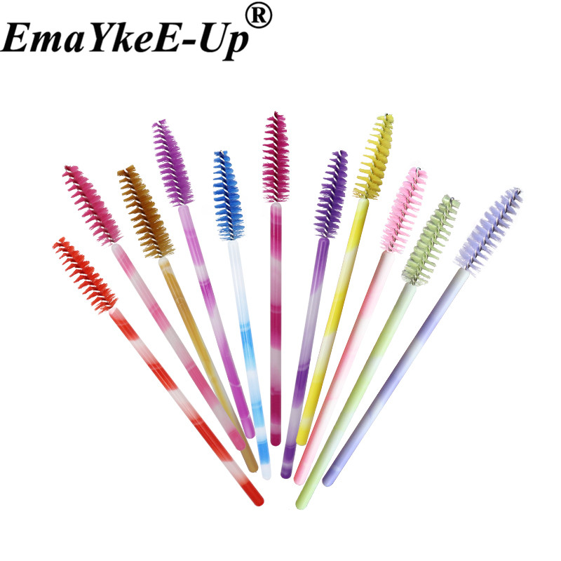 

200Pcs Double Color Eyelash Makeup Brushes Disposable Mascara Wands Applicator Spoolers Eye Lashes Cosmetic Brush Makeup Tools