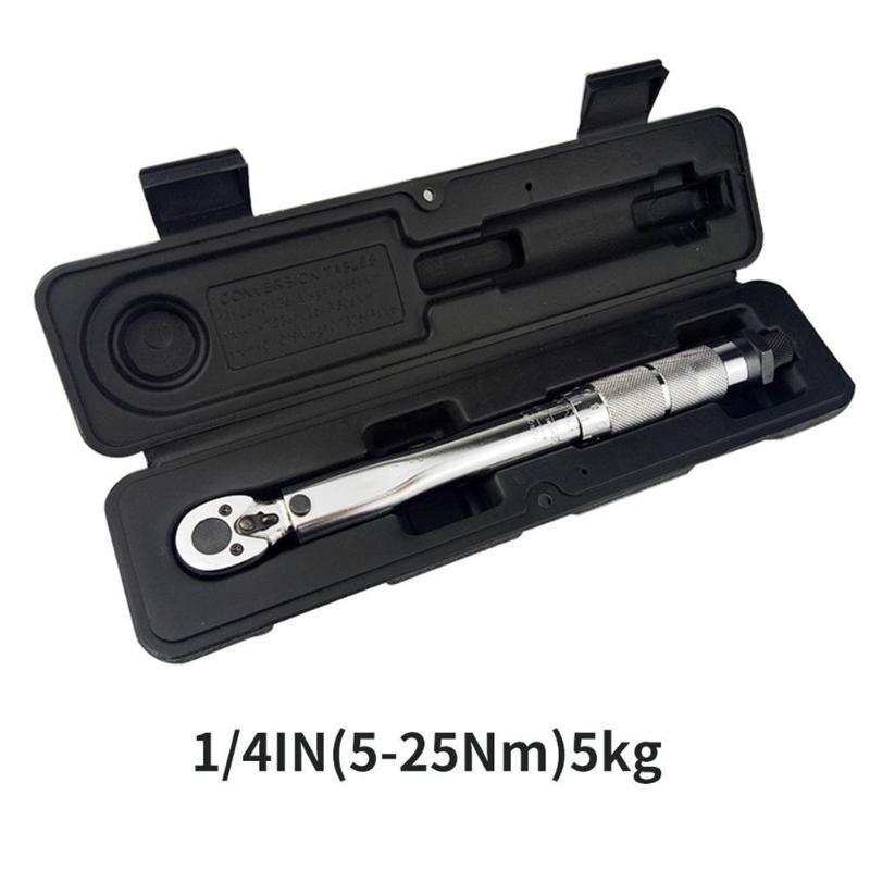 

Torque Wrench Bike 1/4 Square Drive 5-25NM Two-way Precise Ratchet Wrench Repair Spanner Key Hand Tools