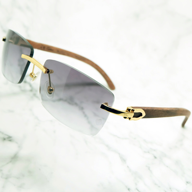 

Blue carter wood luxury glasses mens designers sunglasses fashion rimless for men sunglasses women shades gafas de sol de diseñador 2021