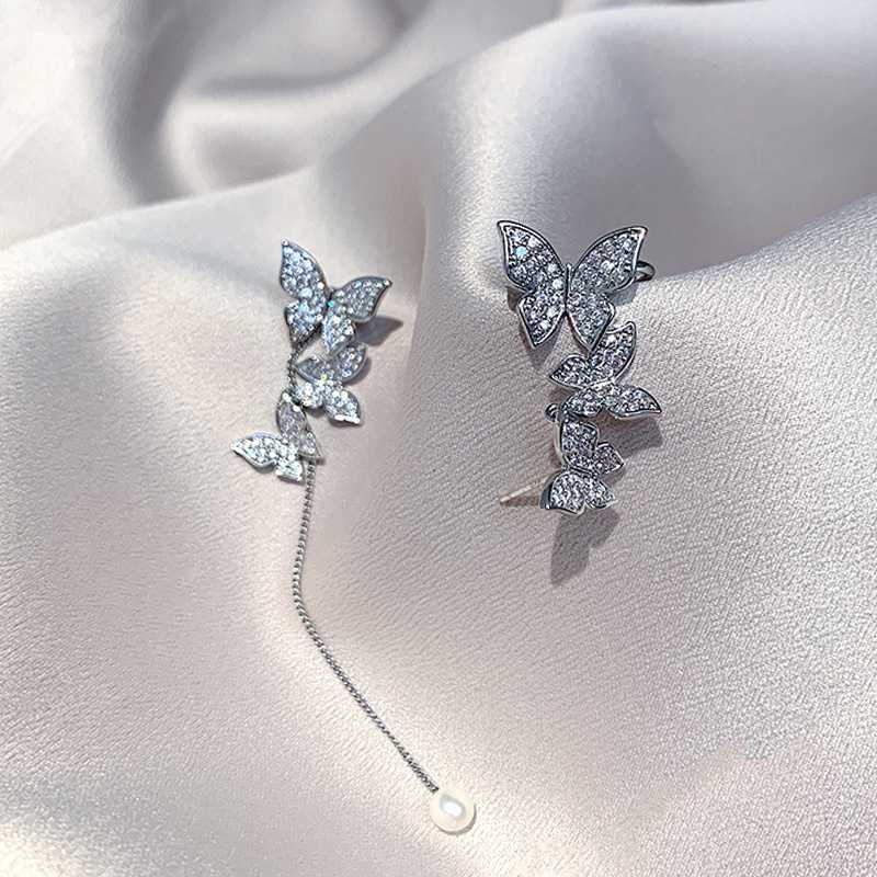 

2020 New Arrival Fashion Metal Trendy Butterfly Women Dangle Earrings Simple Korean Jewelry Female Long Pendant Eardrop
