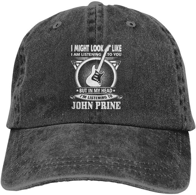 

But in My Head I'm Listening to John Prine Cowboy Cap Unisex Headgear Casquette Baseball Hat Black