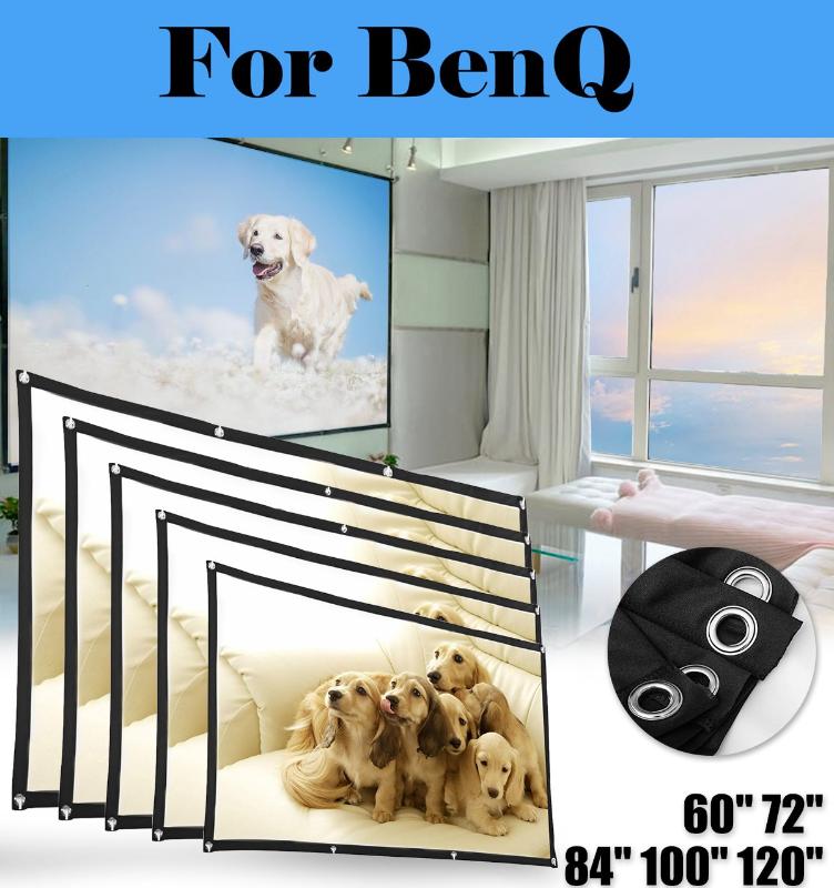 

60/72/84/100/120 Inch Projection Screen Portable Fabric Foldable 3D HD For EH600 HT2150ST LH720 LH770 LH890UST LK970 SX920