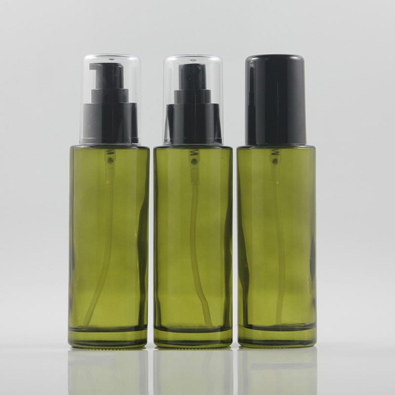

Green Glass Lotion Pump Bottle,50pcs 100ml Spray Bottle Cosmetic