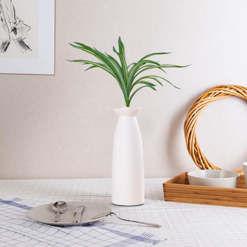 

Artificial Plant Leaves Bouquet Simulation Plant Home Office Decorative Fake Greenery, White Grass