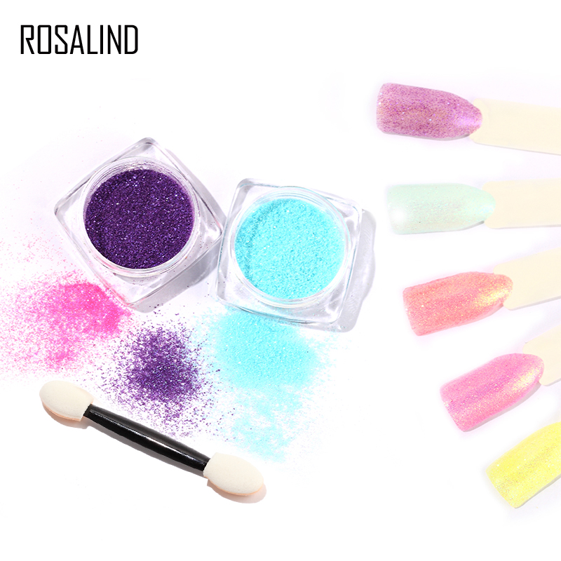 

ROSALIND New Candy Nail Glitter Powder Dust Design Manicure Long-Lasting Dipping Nail Art DIY Decoration Chrome Pigment Spangles