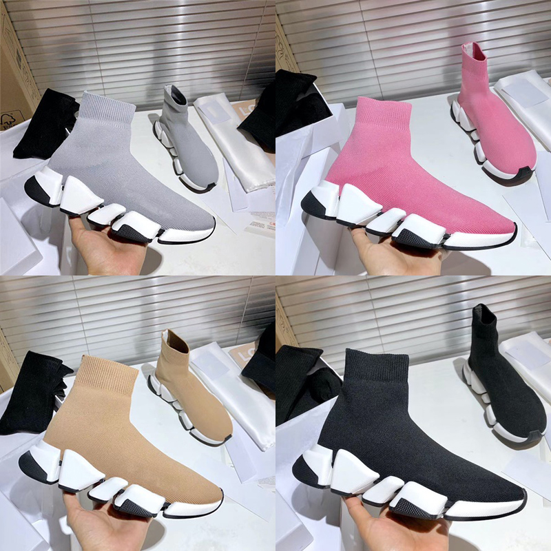 

Designer Speed 2.0 Sneaker Men Women Technical 3D Black knit Stretch Kit Slip-on Shoes Ultra-articulated Bottom Runner Trainers With Box, Color 1