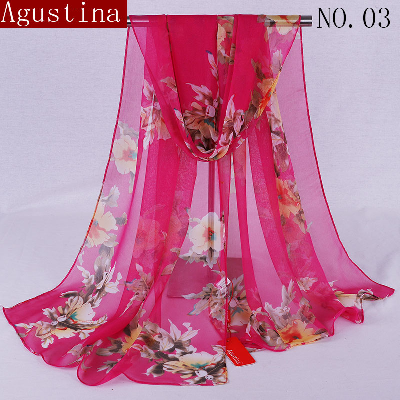 

Chiffon scarf Print Soft designer brand ladies scarves for women shawl wrap luxury long fallow thick high quality women fashion