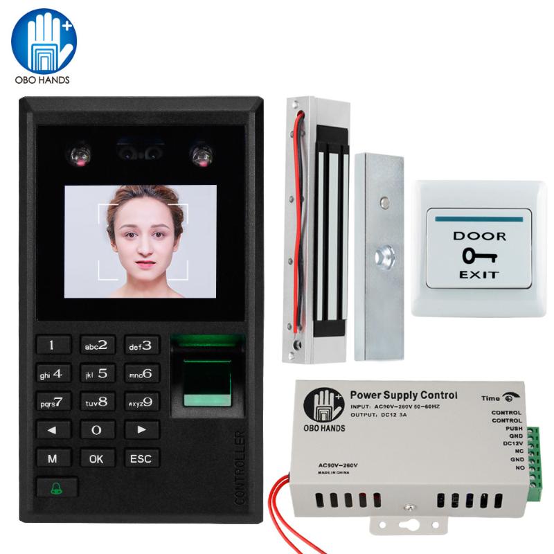 

2.8'' Face Fingerprint Access Control System Kit Biometric Password Keypad + Electromagnetic Electric 180KG Magnetic / Bolt Lock