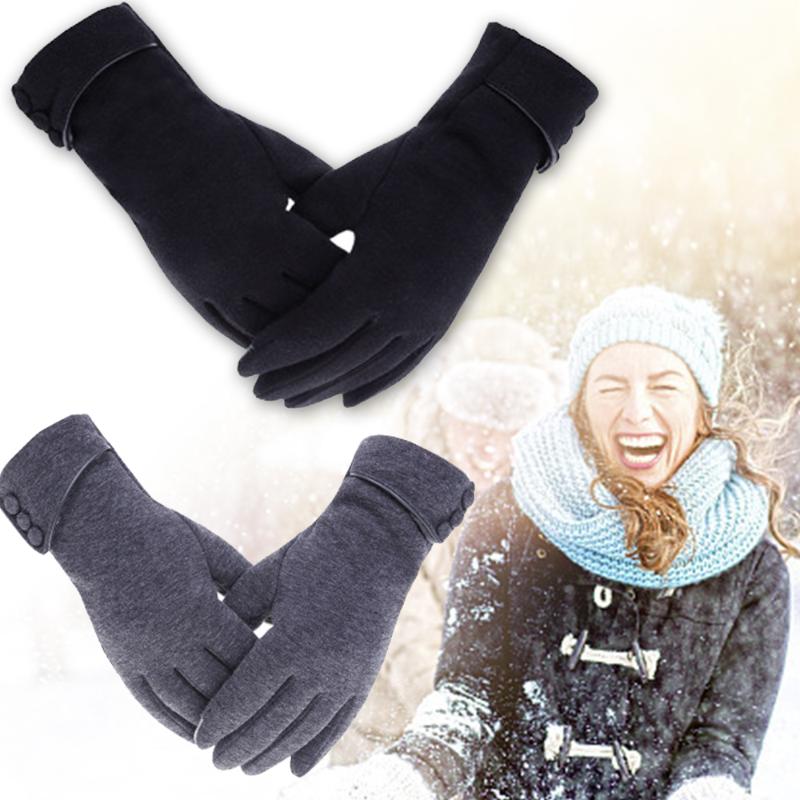 

Womens Lady Winter Warm Gloves Touch Screen Phone Windproof Lined Thick Gloves Female