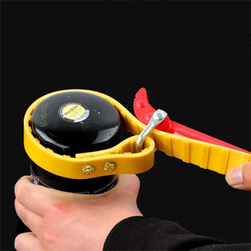 

Adjustable Metric Belt Wrench Spanner Oil Filter Removel Tools with Non-slip Rubber Strap and High Carbon Steel Handle 2020