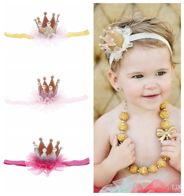

Baby Girl Headband Headwear Infant Hair Accessory Cloth Birthday Gift Kids Crown Floral Newborn Pearl Children Lace Floral, 6baolan