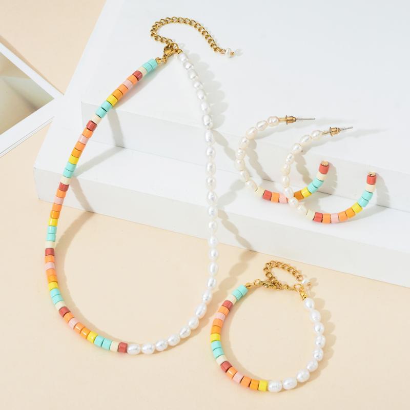 

Natural Freshwater Pearl Choker Necklaces for Women Luxury Boho Style Handmade DIY Wedding Party Jewelry Gift