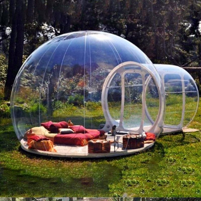 Free shipping Outdoor small waterproof Bubble Tent Dome House Advertising Igloo Transparent family Inflatable Tent for camping-image-584970787
