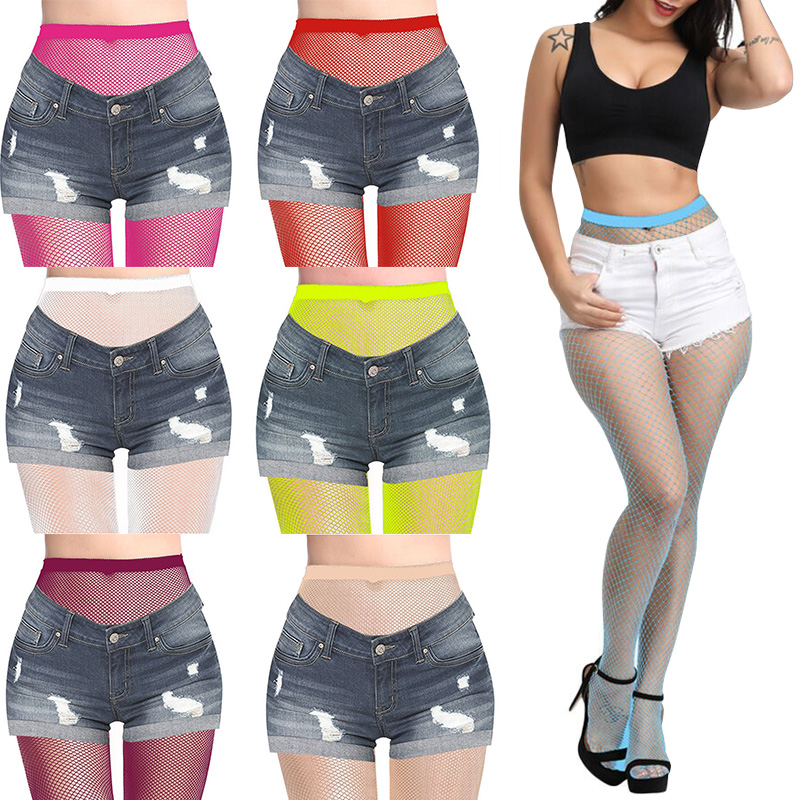 

2020 New Arrival Women Girl Sexy pantyhose stockings small middle big mesh fishnet tights anti-hook nylon stockings visnet panty, Beige