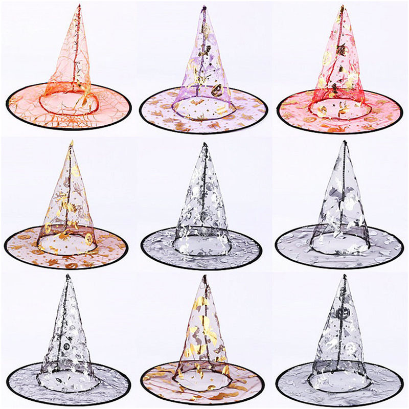 

10pcs/lot) Halloween witch hat Bronzing cap Halloween gifts party decoration