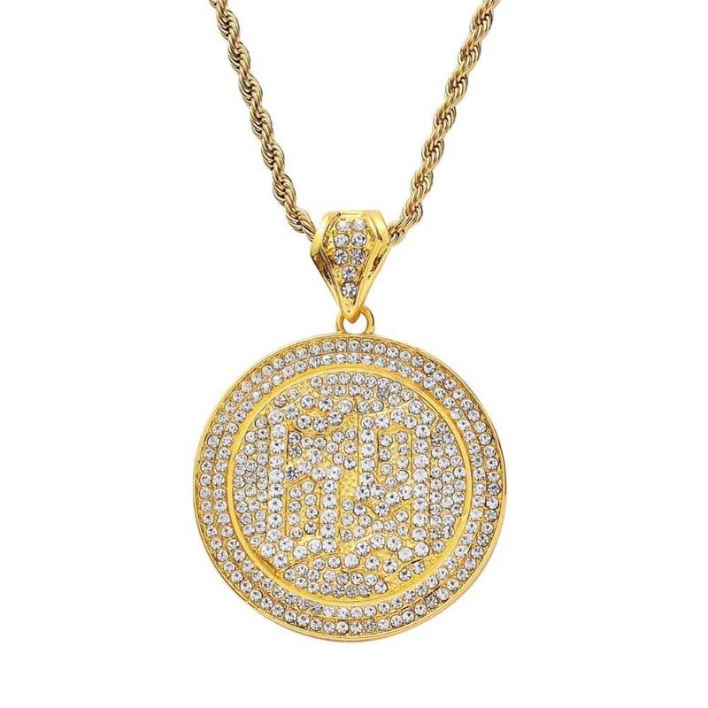 

Alloy Full Iced 69 Necklace Men Women Hip Hop Party Punk Rock Jewelry Gift for Rappers