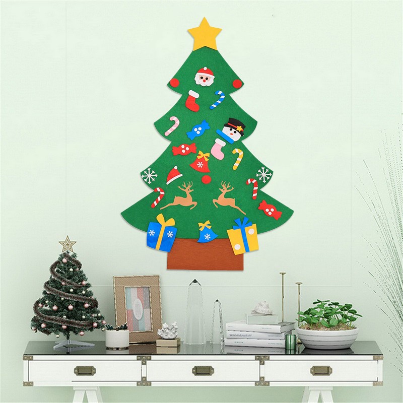 

Christmas Decoration Children's Handmade Diy Christmas Tree Felt Cloth Material Small Ornaments Colorful