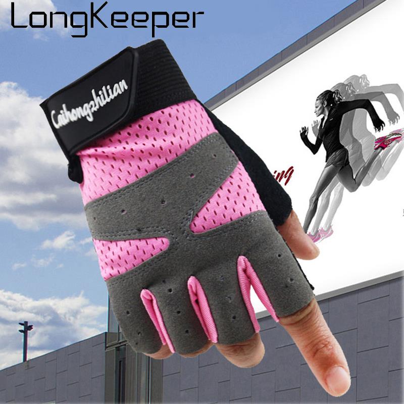 

Women Half Finger Gloves Elastic Fabric Breathable Mitten Ladies Fingerless Gloves Outdoor Sport Guantes Ciclismo S/M/L/XL