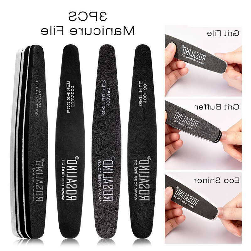 

Polishing Nail File Set Nail Buffer Block Black Sponge Polishing Strip Grit File Eco Shiner Nail Files For UV Gel Polish Manicure Tool