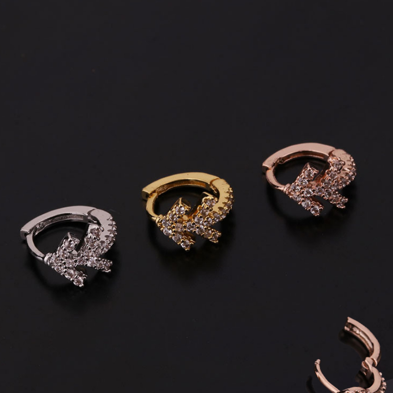 

1 PCS Cute Small Arrow Shape Ear Bone Cuff Hoop Earring Women Simple Mirco Pave CZ Circle Copper Piercing Ear Clip Jewelry