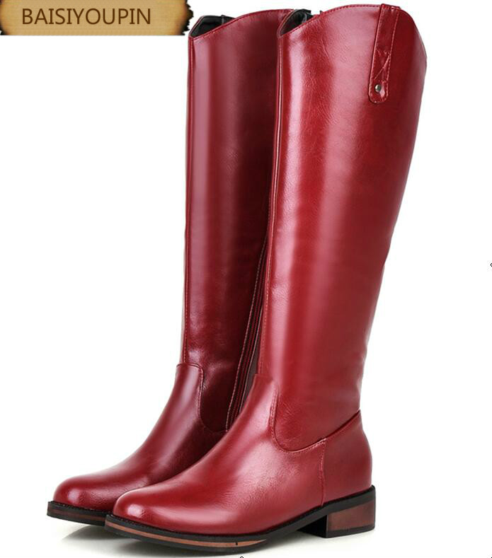 

2020 New Retro Side Zipper Flat Bottom High-heeled Women's Boots Low-heeled 's Boots Custom Larger Code 32 33 40 41 42 43, Black