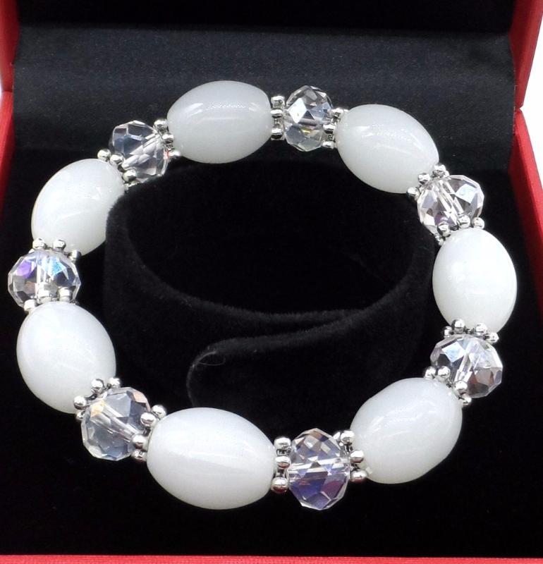 

Free Shipping NEW 10pcs Glass Crystal Beads Bracelets Lucky bangle
