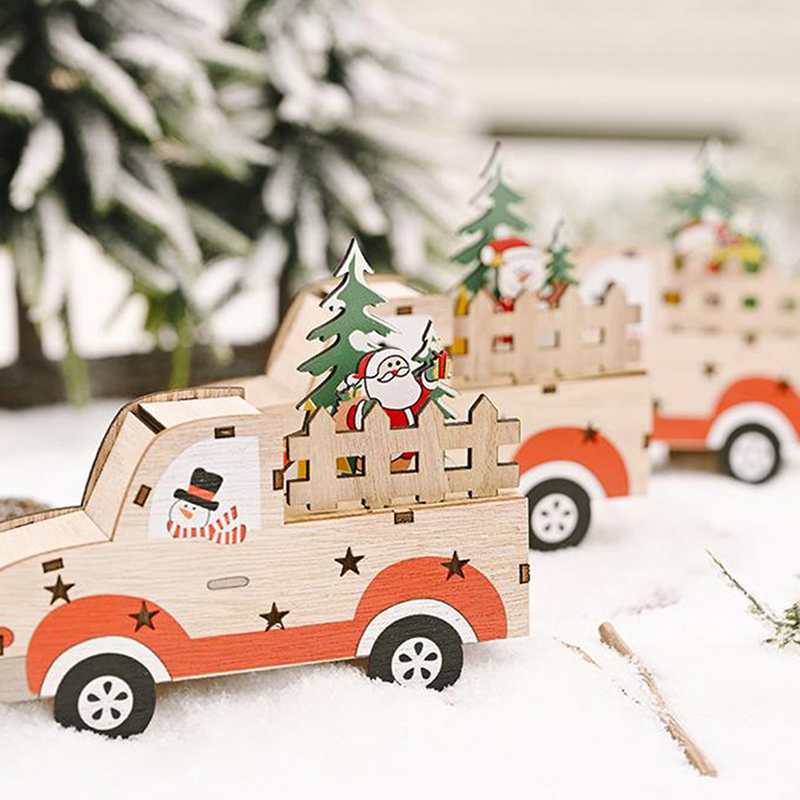 

Wooden Car Merry Christmas Decor For Home Table Decor 2020 Christmas Ornaments Noel Happy New Year 2021